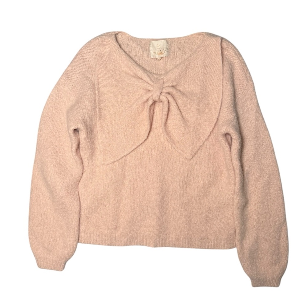 byTimo Pink‎ Sweater Bow Detail soft alpaca blend medium